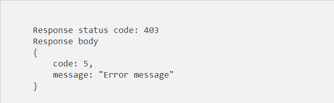 Response Code 404 Rest Api